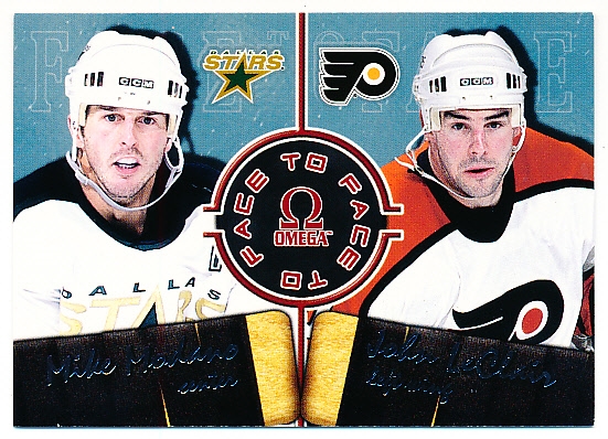 1998-99 Pacific Omega Hockey- “Face to Face” Insert- #9 Mike Modano/ John LeClair