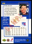 1999-00 SPx Hockey- “Sample” Card- #99 Wayne Gretzky, Rangers