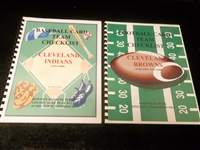 2008 Cleveland Indians & Browns “Team Checklist” Spiral Bound Books by Kurt Tolliver