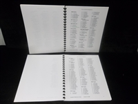2008 Cleveland Indians & Browns “Team Checklist” Spiral Bound Books by Kurt Tolliver