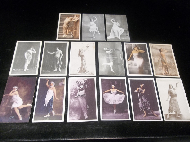 1920-30’s Stage Actress Blank-Back Exhibit Clean-Up Group- 15 Diff.