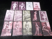 1920-30’s Stage Actress Blank Back Exhibit Clean-Up Group- 14 Diff.