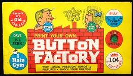 1970 Fleer “Button Factory”- One Unopened Pack- 5 buttons in pack