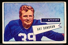 1952 Bowman Football Small- #46 Art Donovan, Dallas