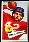 1952 Bowman Football Small- #63 Charley Conerly, Giants