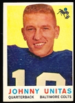 1959 Topps Football- #1 John Unitas, Colts