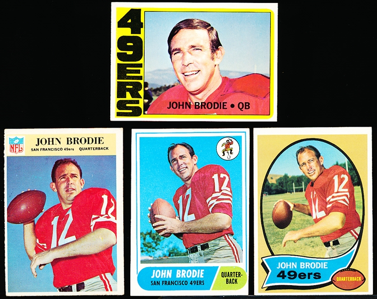 John Brodie- 4 Cards