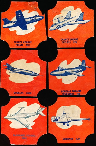 1950’s Military Plane Bread Labels- 6 Diff.