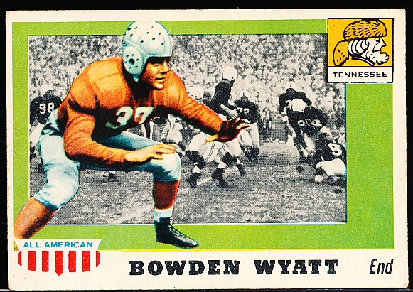 1955 Topps All American Football- #77 Bowden Wyatt, Tennessee