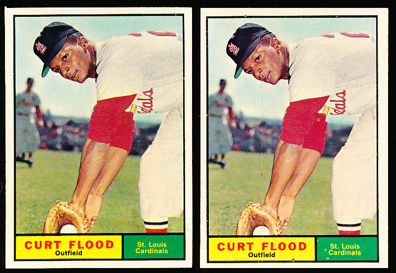 Lot Detail Topps Bb Curt Flood Cardinals Cards