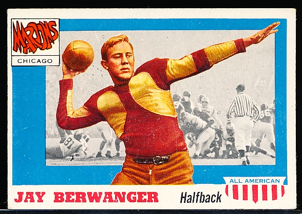 1955 Topps All American Football- #78 Jay Berwanger RC, Chicago