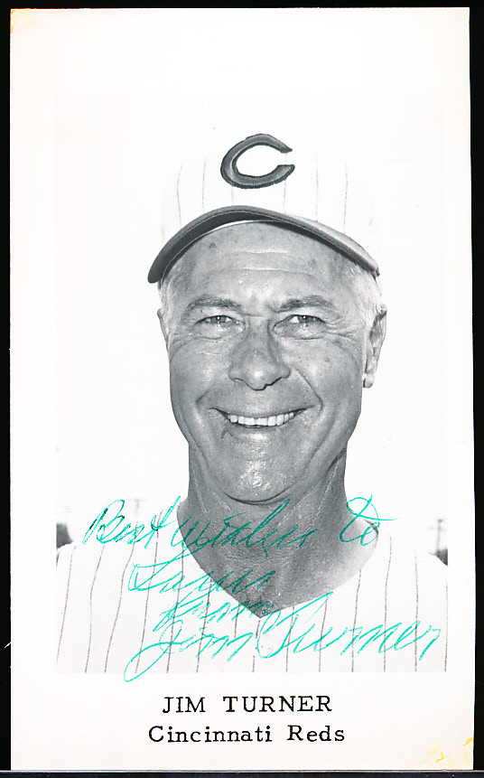 Lot Detail - Autographed 1960’s Jim Turner Cincinnati Reds MLB B/W ...