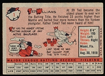 1958 Topps Baseball- #1 Ted Williams, Red Sox
