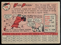 1958 Topps Baseball- #420 Vada Pinson RC