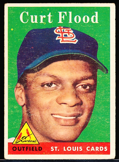 1958 Topps Baseball- #464 Curt Flood RC, Cardinals