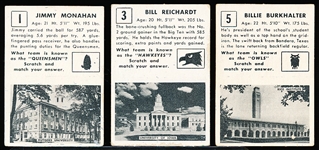 1951 Topps Magic Football- 3 Diff