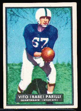 1951 Topps Magic Football- #4 Babe Parilli, Kentucky