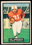 1951 Topps Magic Football- #10 Vic Janowicz, Ohio State RC- scratched off silver back.