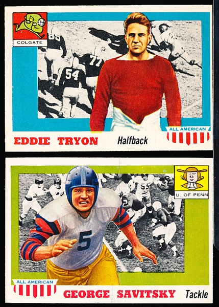 1955 Topps All American Football- 2 Diff