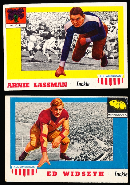 1955 Topps All American Fb- 2 Diff