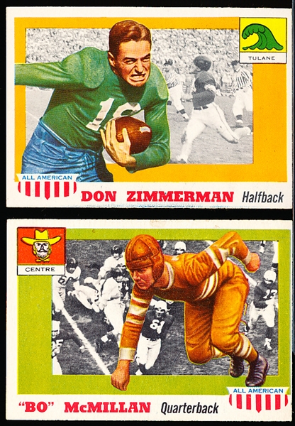 1955 Topps All American Fb- 2 Diff