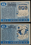 1955 Topps All American Fb- 2 Diff