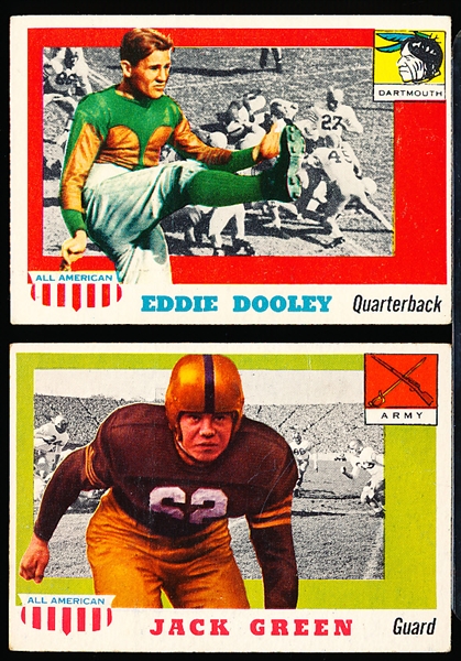1955 Topps All American Fb- 2 Diff