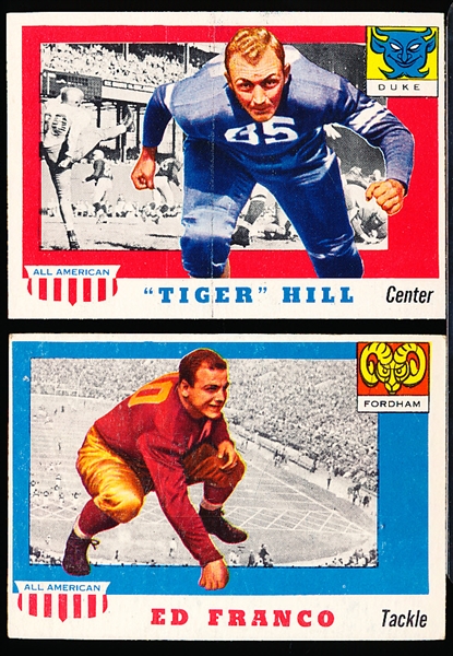 1955 Topps All American Fb- 2 Diff