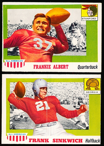 1955 Topps All American Fb- 2 Diff