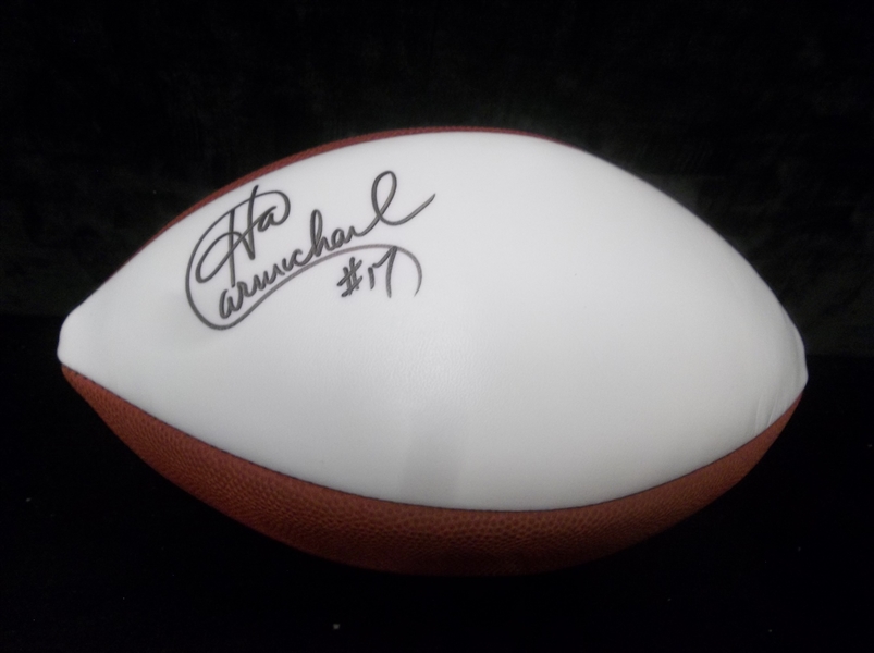 Autographed Harold Carmichael Official NFL Paul Tagliabue White Panel Football