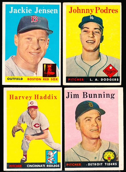 1958 Topps Baseball- 4 Diff