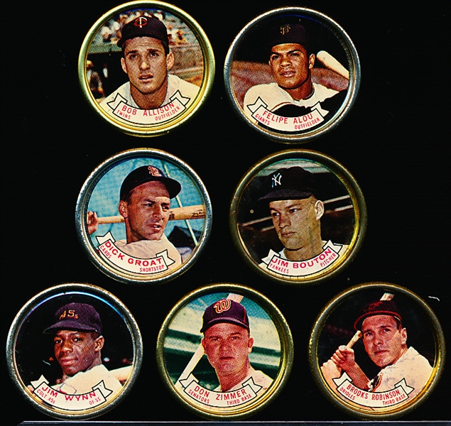 1964 Topps Bb Coins- 7 Diff