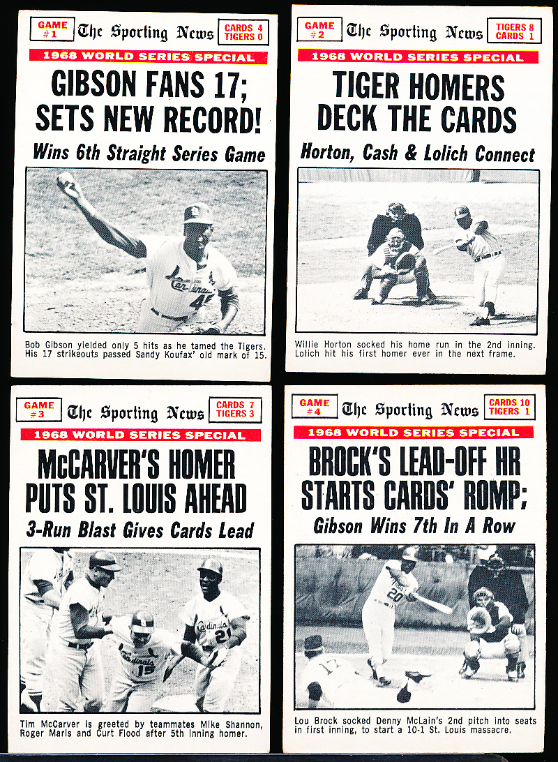 Lot Detail - 1969 Topps Baseball- World Series Set Of 8- #162-169