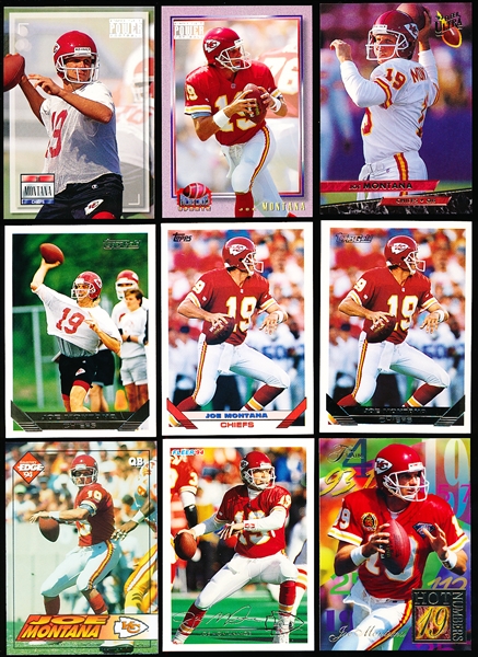 1993-95 Joe Montana Chiefs Cards- 23 Asst.