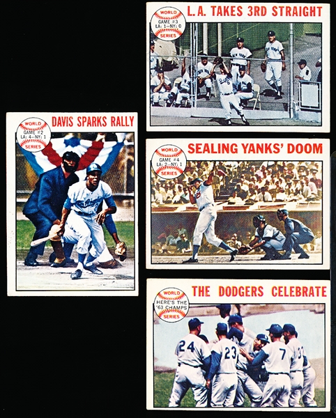 1964 Topps Bb- 4 Diff World Series Cards