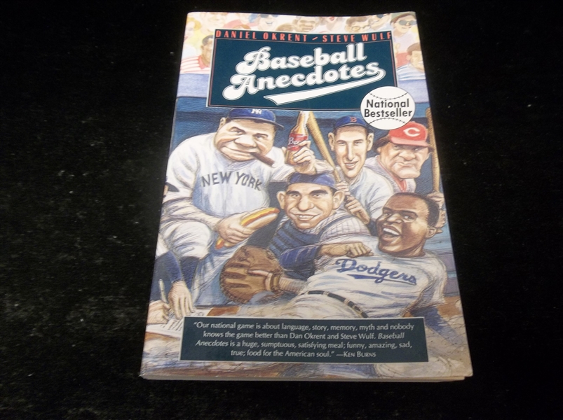 1989 Baseball Anecdotes by Daniel Okrent & Steve Wulf