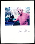 Autographed Frank Eliscu, Sculptor- Creator of the Heisman Trophy- 8” x 10” Backer Board- Color Photo w/Trophy Added     