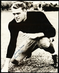 Autographed Larry Kelley Yale NCAA Ftbl. B/W Thin Paper 8” x 10” Photo
