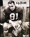 Autographed Andy Robustelli New York Giants NFL B/W Thin Paper 8” x 10” Photo