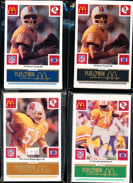 1986 McDonalds Football- Tampa Bay Buccaneers- 4 Diff Sets of 24 with Tabs