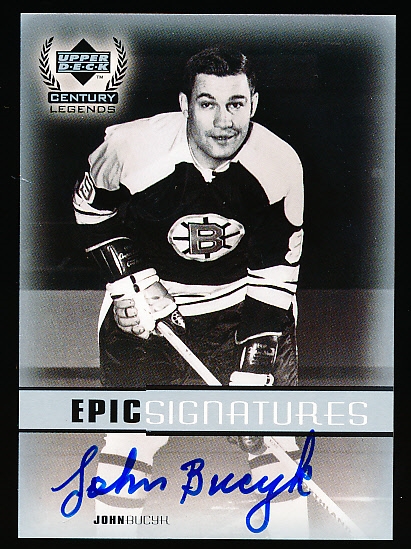 1999-00 Upper Deck Century Legends Hockey- “Epic Signatures”- #JB John Bucyk, Bruins