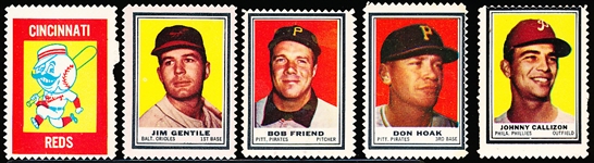 1962 Topps Bb Stamps- 16 Individual Stamps
