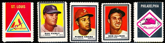 1962 Topps Bb Stamps- 11 Indiviual Stamps