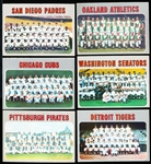 1970 Topps Bb- 6 Diff Team Cards