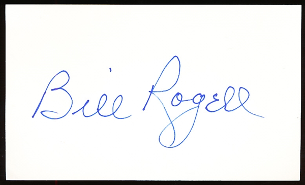 Autographed Billy Rogell MLB Index Card