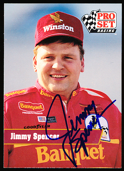 Lot Detail Autographed Pro Set Nascar Racing Jimmy Spencer