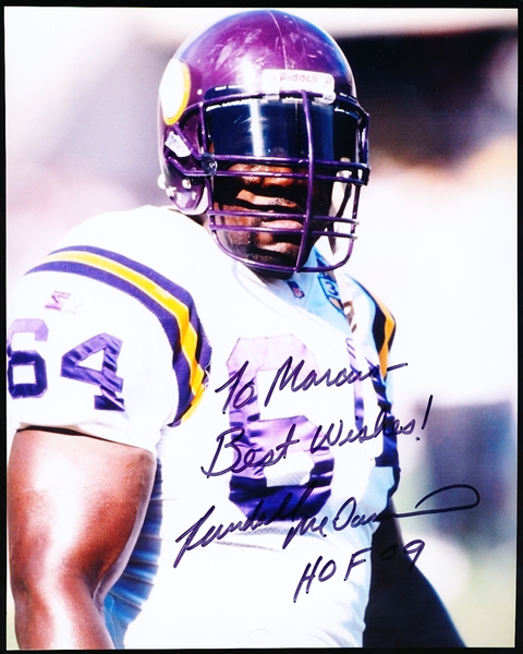 Autographed Randall McDaniel Minnesota Vikings NFL Color 8” x 10” Photo