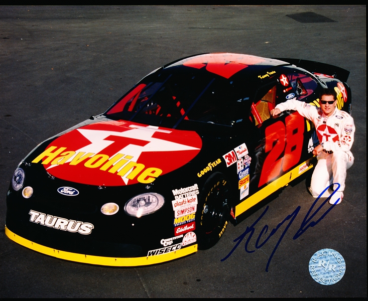 Autographed Kenny Irwin NASCAR #28 Texaco Havoline Car Color 8” x 10” Photo