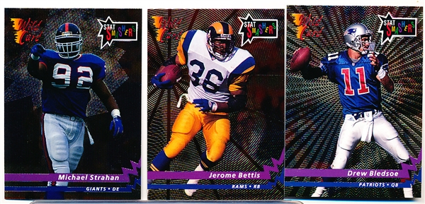 1993 Wild Card Football- Stat Smashers Rookie “Gold” Set of 52 (#1-52)