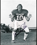 Autographed Brad Van Pelt Michigan State NCAA Ftbl. B/W 8” x 10” Photo